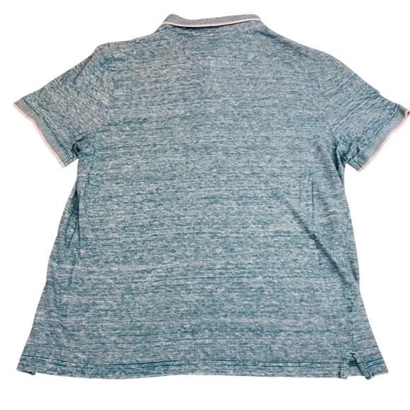 Michael Kors Turquoise White Skinny Stripe Polo Shirt - Picture 4 of 14